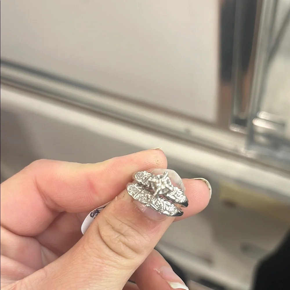 375692 14k wg Diamond ring set 0.0.5